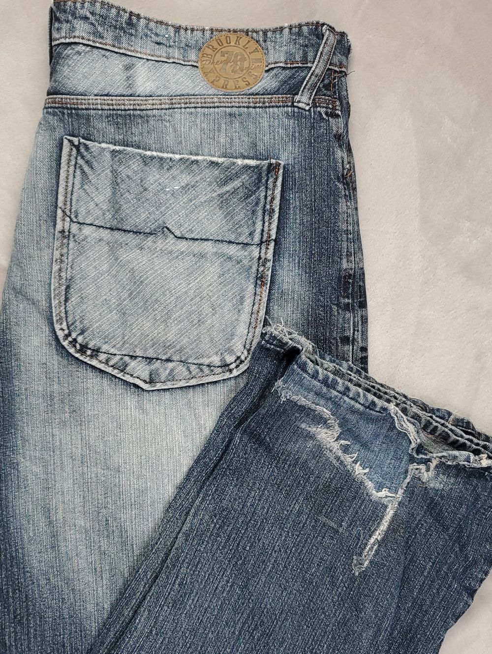 Brooklyn Xpress | Men's Size 40x34 | Y2K Express 70 Straight Jeans | Blue